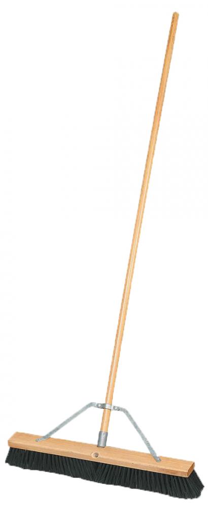 Push Broom with 36&#34; Head, 60&#34; Handle, Assembled with Bracket