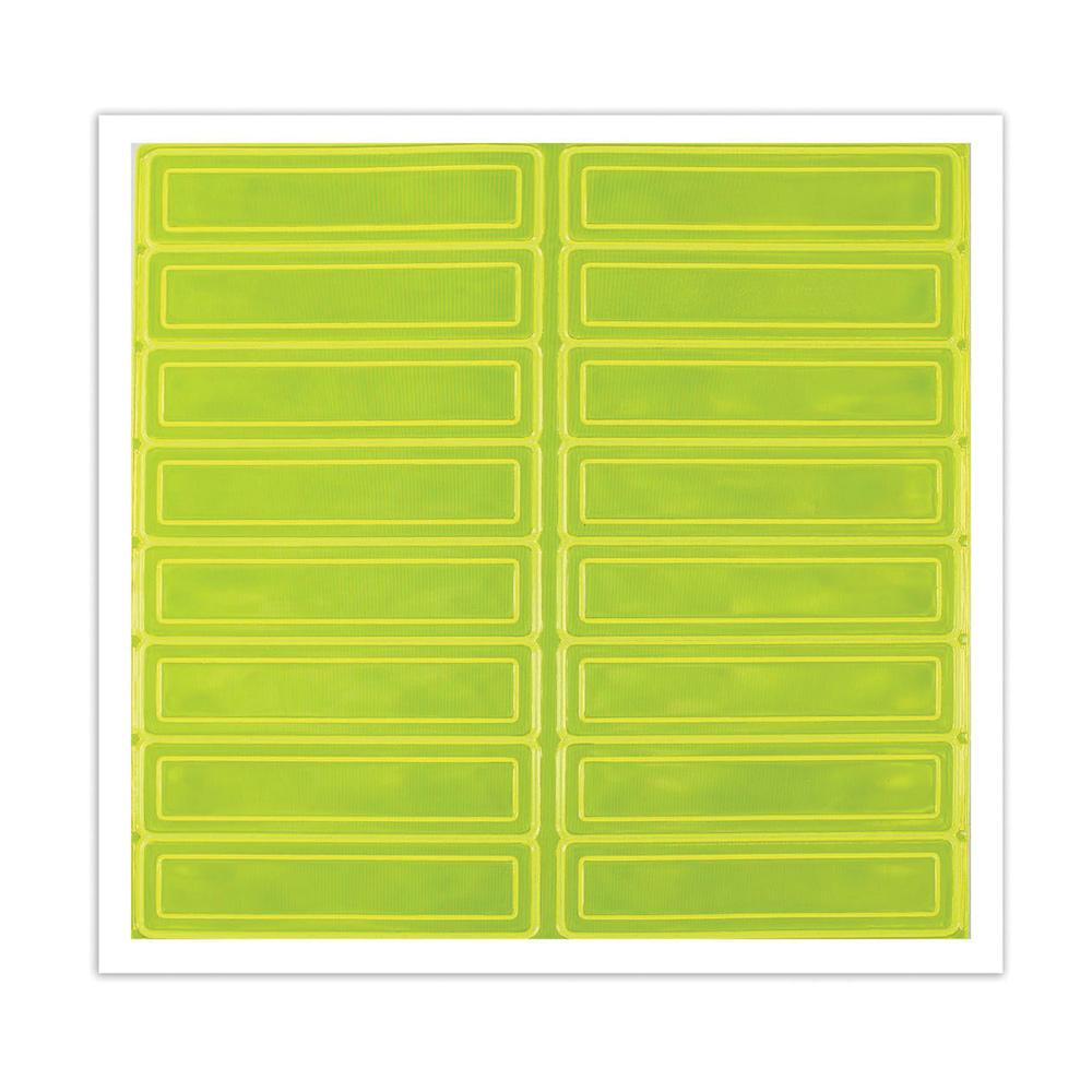 Stripes Reflective Adhesive Yellow - 16/Sheet 1&#34; x 4&#34;