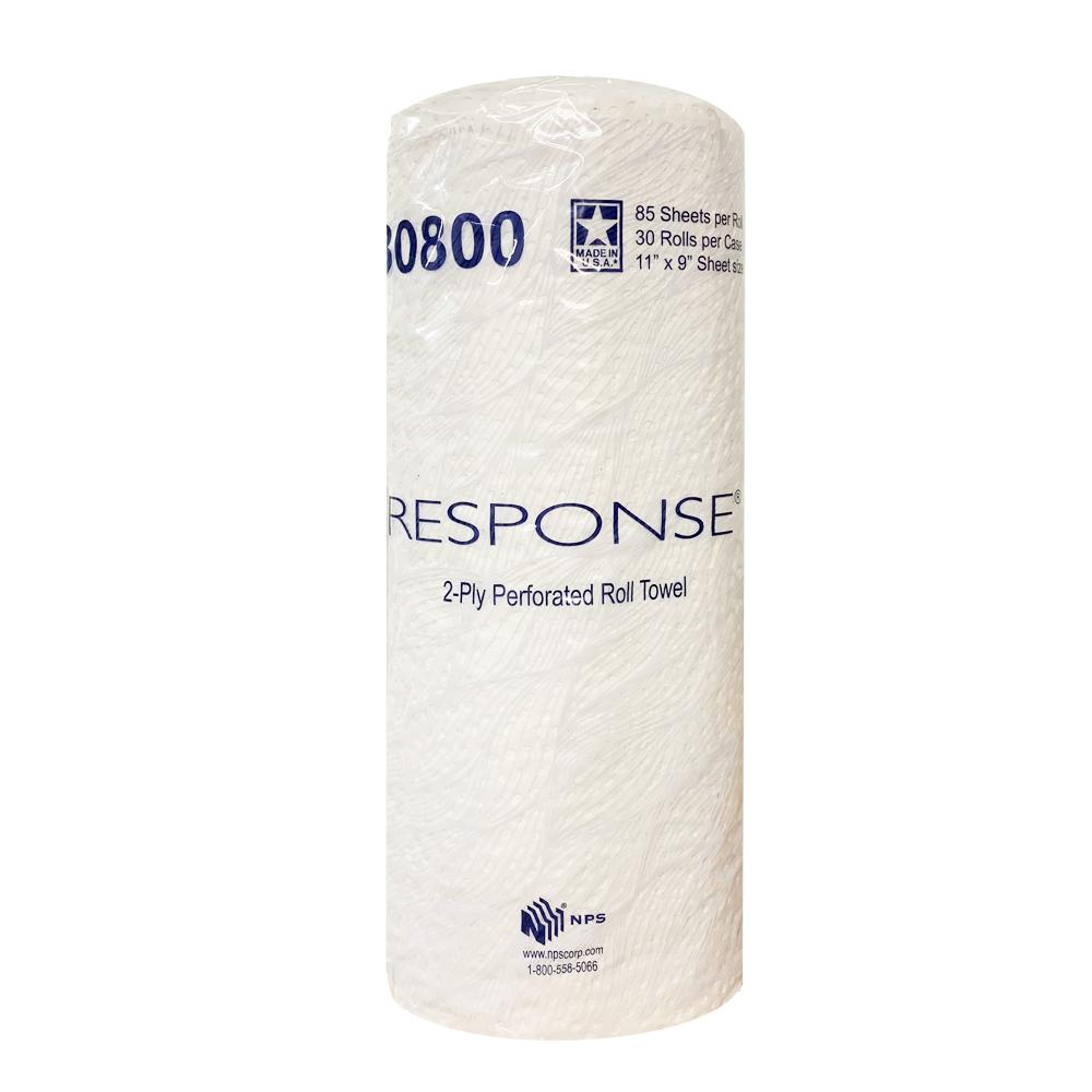 Towel Paper Roll Perforated White 9&#34; X 11&#34; (85 Sheet) 30/CS