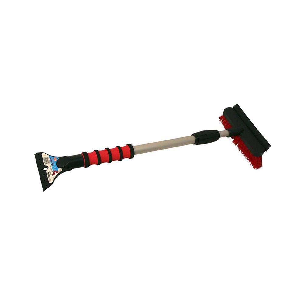 Snowbrush 28” - 43” Telescoping Handle W/ Foam Grip, 7” Head & Squeegee Blade