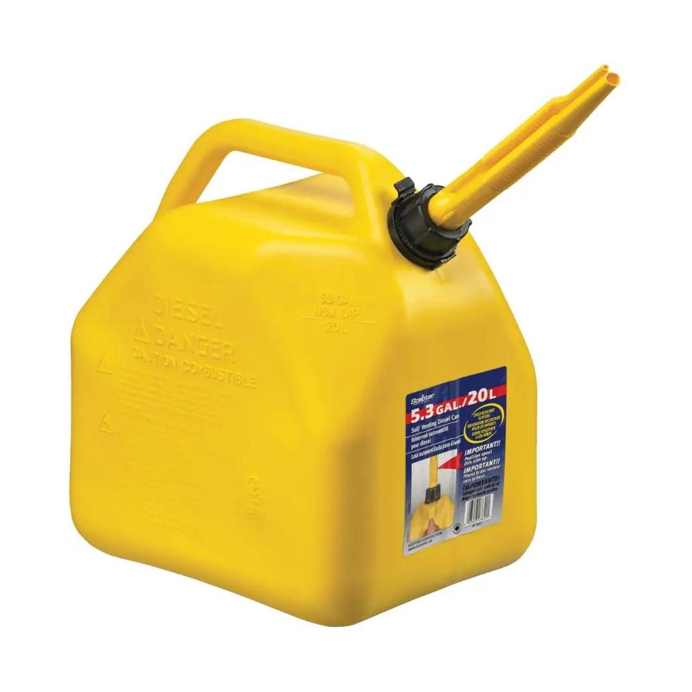 Jerry Can Plastic 20L Yellow Diesel