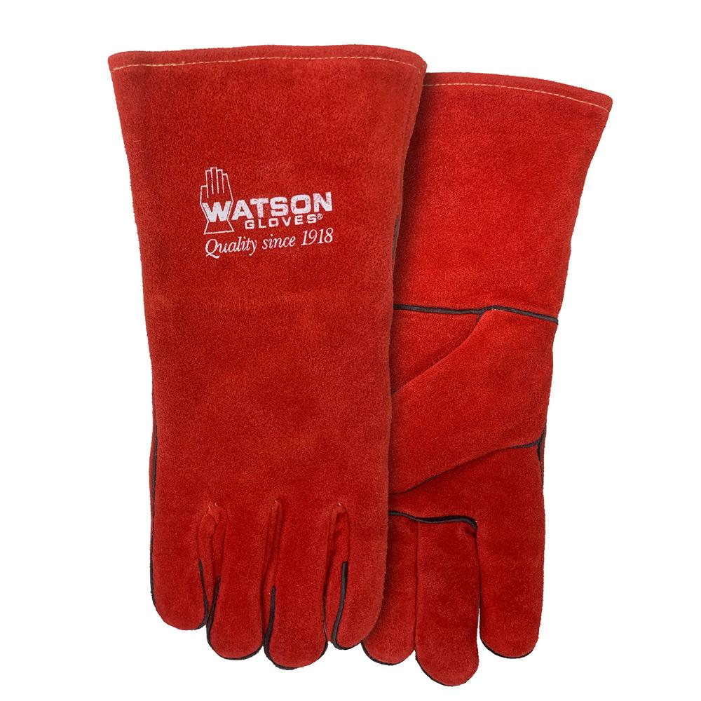 Glove Welders Red Split Cowhide, Ladies, Cotton Fleece Lined  Sz: OS