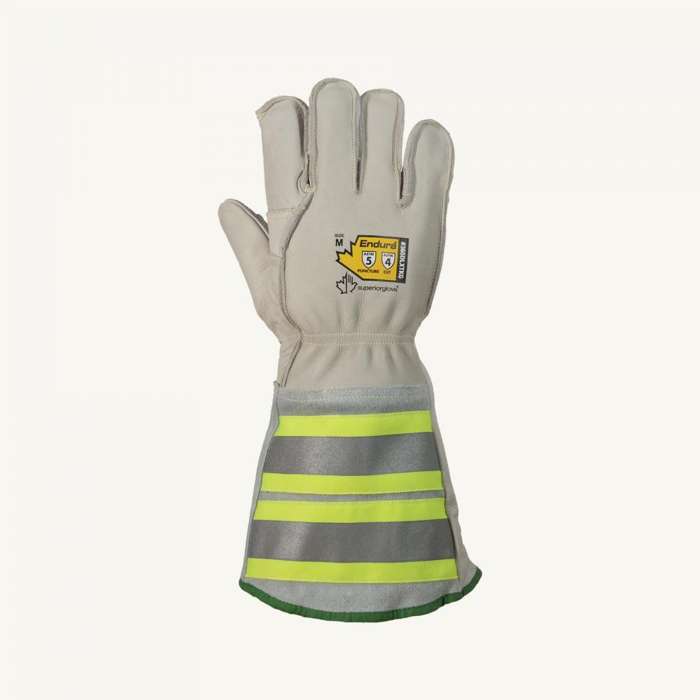 Glove Linesman Cowhide Thinsulate CLA4 W/ 6&#34; Reflective Cuff Sz: L