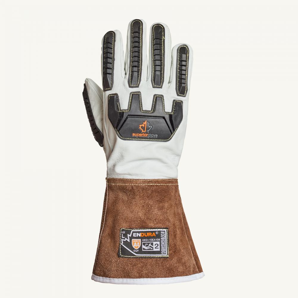 Glove Drivers Goatskin Grain Endura Gauntlet CLA6 W/ TPR Sz: XS