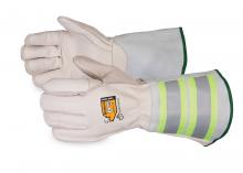 Superior Glove SPR365DLX6KG-L - Glove Linesman Cowhide CLA4 W/ 6" Reflective Gauntlet Cuff Sz: L