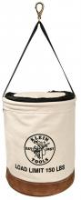 Klein Tools KLE5104CLR17 - Canvas Bucket with Closing Top, 17-Inch