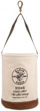 Klein Tools KLE5104S - Canvas Bucket, Leather Bottom, Swivel Snap, 12-Inch