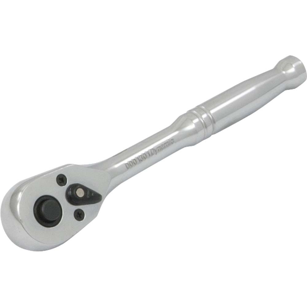 1/4&#34; Drive 45 Tooth Quick Release Ratchet, Chrome Finish, 5&#34; Long