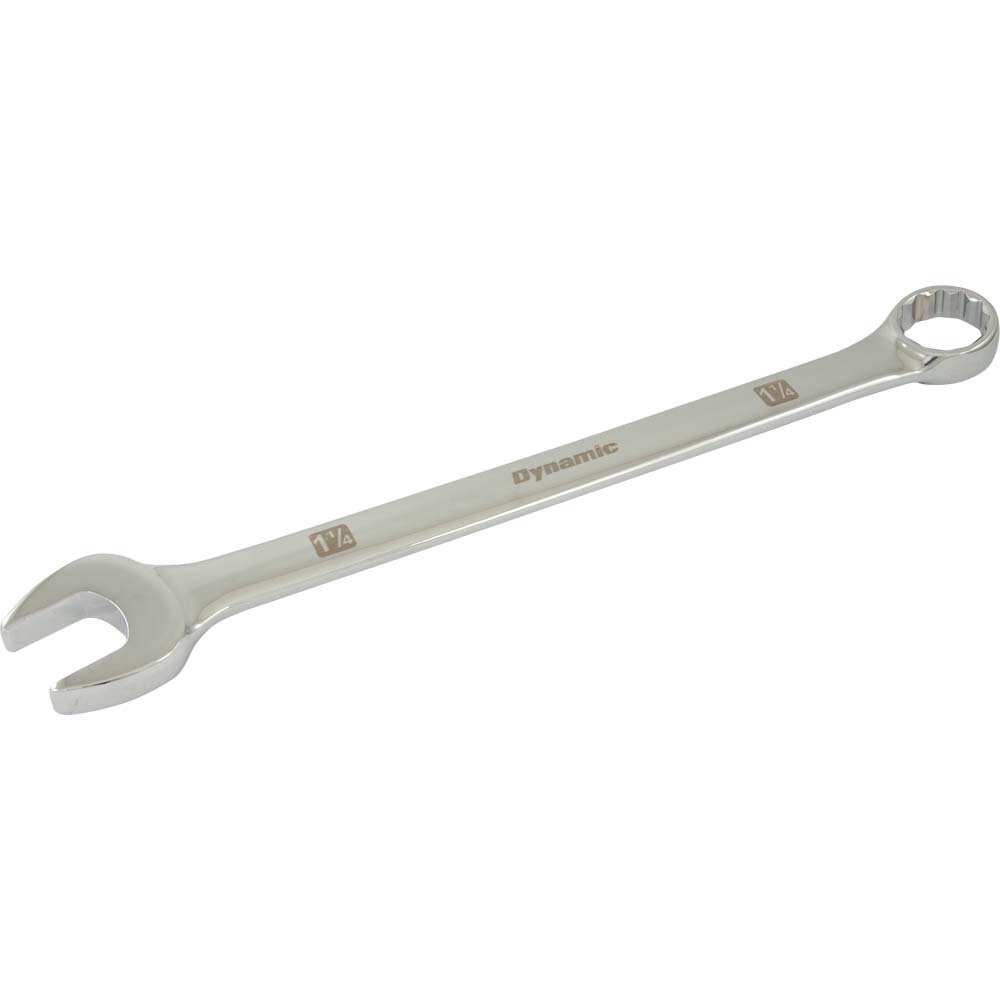 1-1/4&#34; 12 Point Combination Wrench, Mirror Chrome Finish
