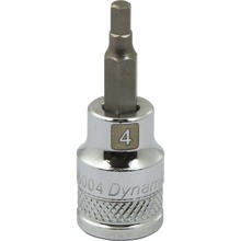 Gray Tools D006004 - 3/8" Drive Metric Hex Head, 4mm Bit Standard Length, Chrome Finish Socket