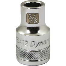 Gray Tools D015412 - 1/2" Drive 12 Point SAE, 3/8" Standard Length, Chrome Finish Socket