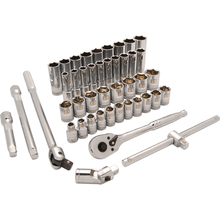 Gray Tools D018013 - 1/2" Drive 43 Piece 6 Point, Standard/Deep, Metric Socket Set, 10mm - 28mm