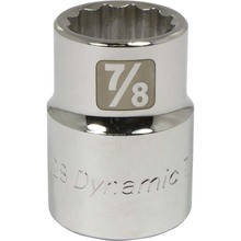 Gray Tools D022428 - 3/4" Drive 12 Point SAE, 7/8" Standard Length, Chrome Finish Socket