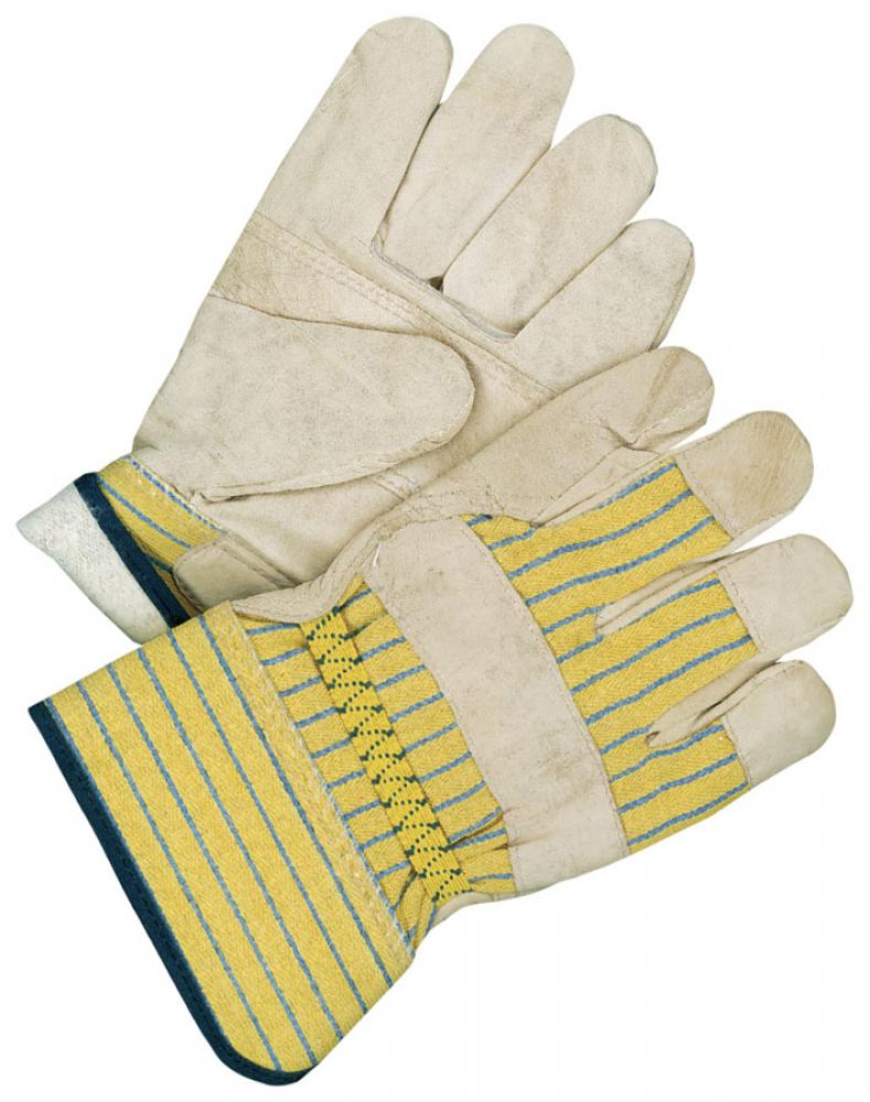 Glove Fitter Grain Cowhide Fleece Lined Patch Palm O/S