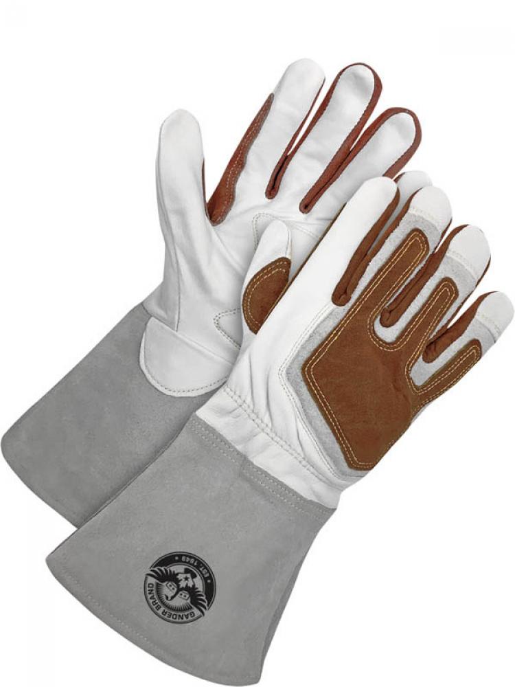 Glove Welding TIG, Goatskin w/ 5&#34; Cuff & Back Patch Sz: L
