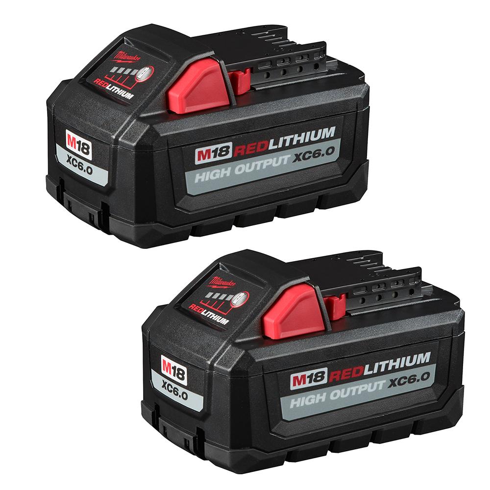 M18™ REDLITHIUM™ HIGH OUTPUT™ XC 6.0Ah Battery Pack (2 PACK)