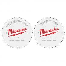Milwaukee 48-40-1036 - Circular Saw Blades, 10" 40T + 60T (Two Pack)