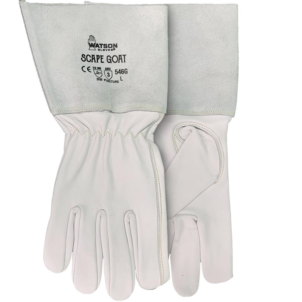 Glove Goatskin Leather with Gauntlet &#39;Scape Goat&#39;  Sz:L
