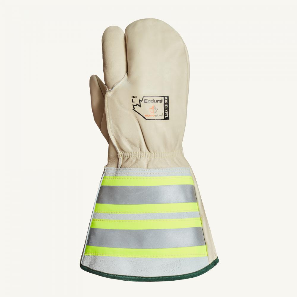Glove Linesman 1 Finger Mitt Deluxe Thinsulate Lined 6&#34; Refl Cuff Sz: L
