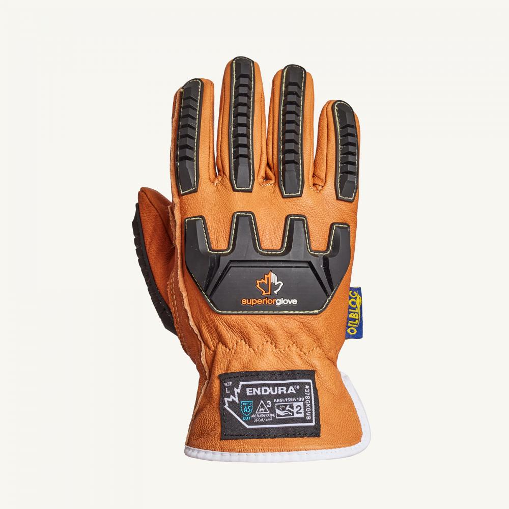 Glove Ob Goatskin, Kevlar Composite Fibers, Moulded Tpr Bk, CLA5 Sz: M