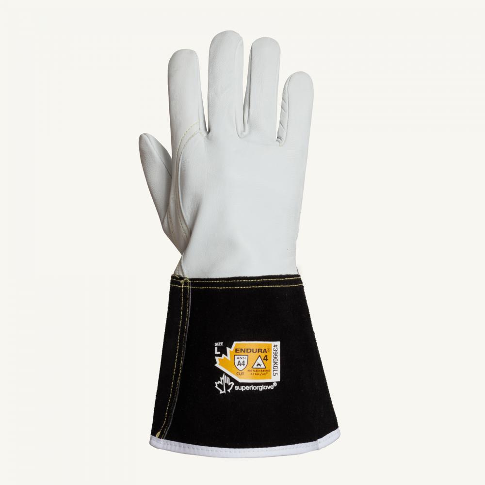 Glove Goatskin Grain CLA4 W/ Gauntlet Cuff Sz: L
