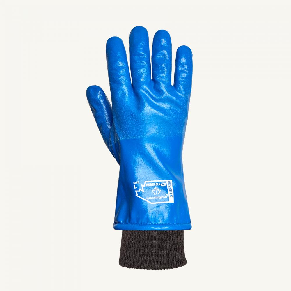 Glove Nitrile, Fleece Lined, 12&#34; W/Knit Wrist, Sz: 2XL