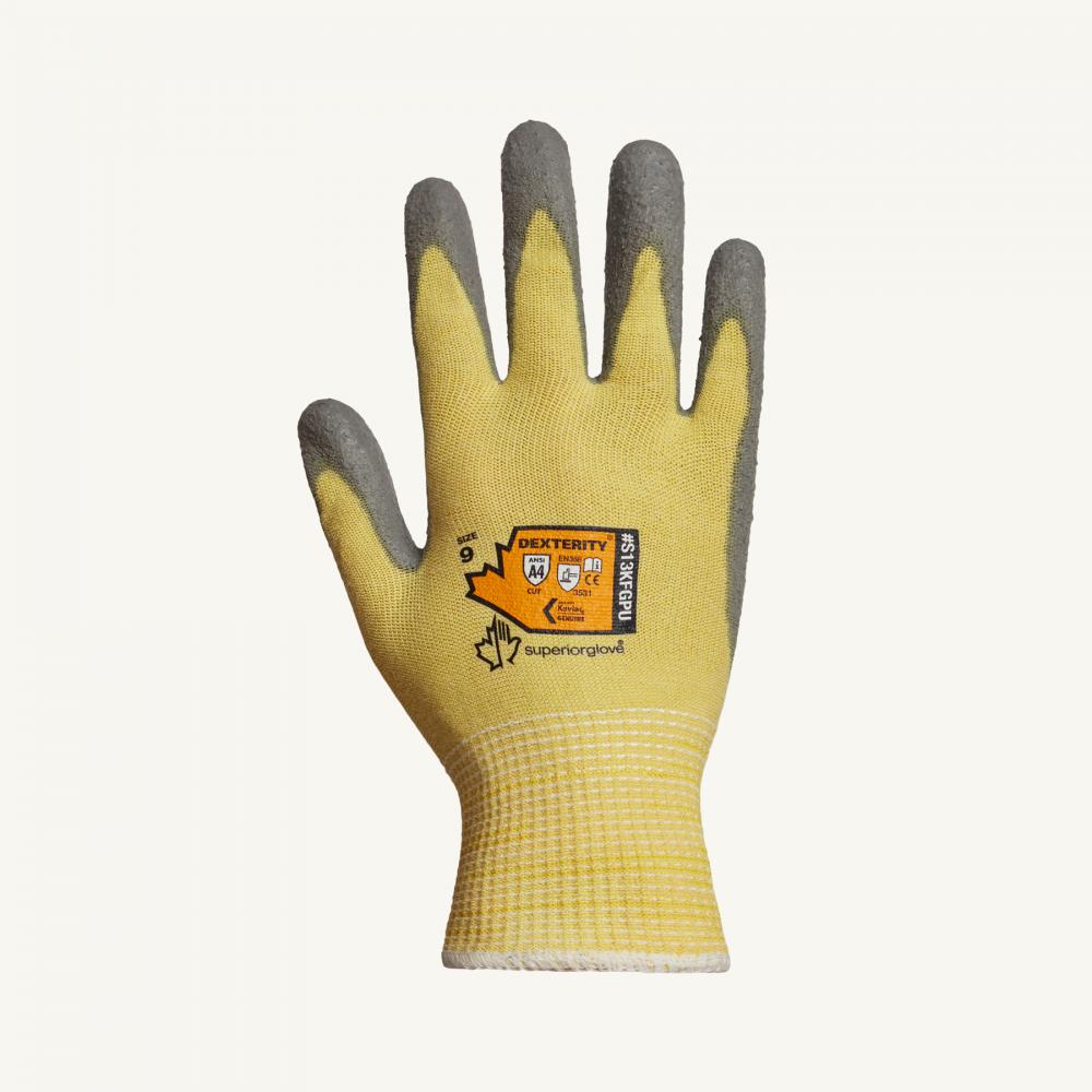 Glove Kevlar Knit, 13-Gauge, CLA4 Polyurethane Palm Sz: 5 (XXS)