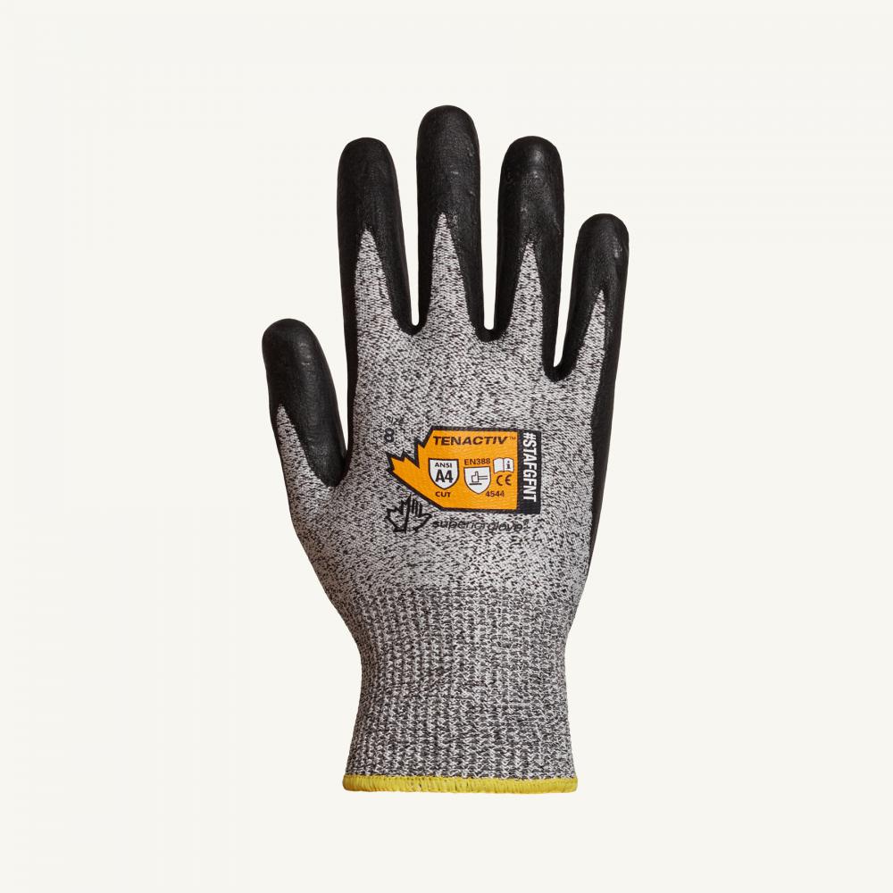 Glove Blended Fiber w/ Reinforced Thumb, CLA4 Foam Nitrile Palm Sz: 5 (XXS)