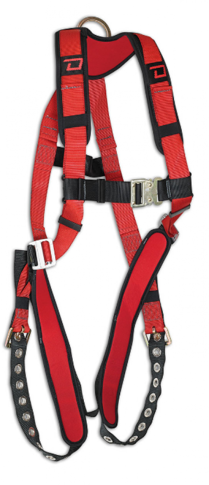Harness Padded, (1D) Back D-Ring, Grommeted Legs, Sz: S - L