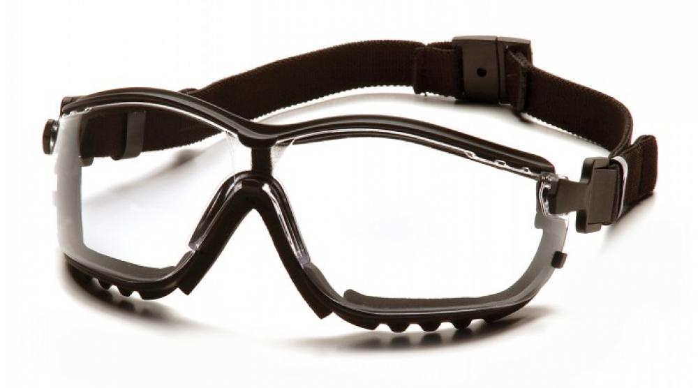 Safety Glasses - V2G - Black Frame/Clear Anti-Fog Lens