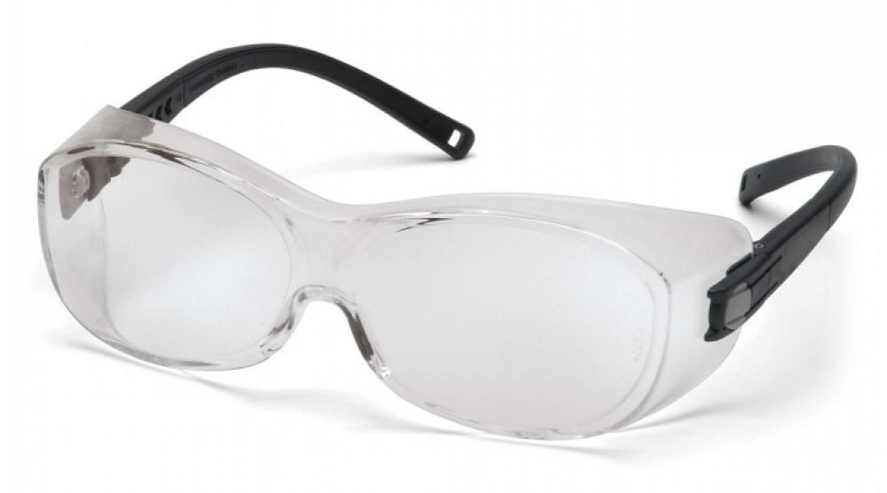 Safety Glasses - OTS - Black Frame/Clear Anti-Fog Lens