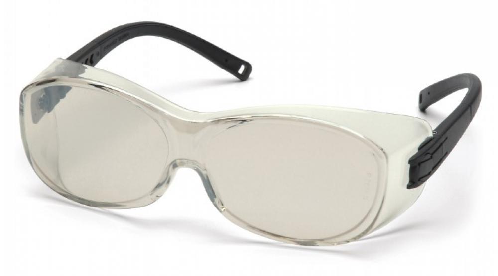 Safety Glasses - OTS - Black Frame/Indoor/Outdoor Mirror Lens