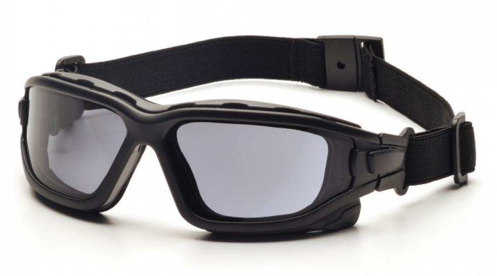 Safety Glasses - I-Force - Black Strap-Temples/Gray Anti-Fog Lens