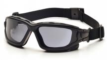 Pyramex Safety SB7020SDT - Safety Glasses - I-Force - Black Strap-Temples/Gray Anti-Fog Lens