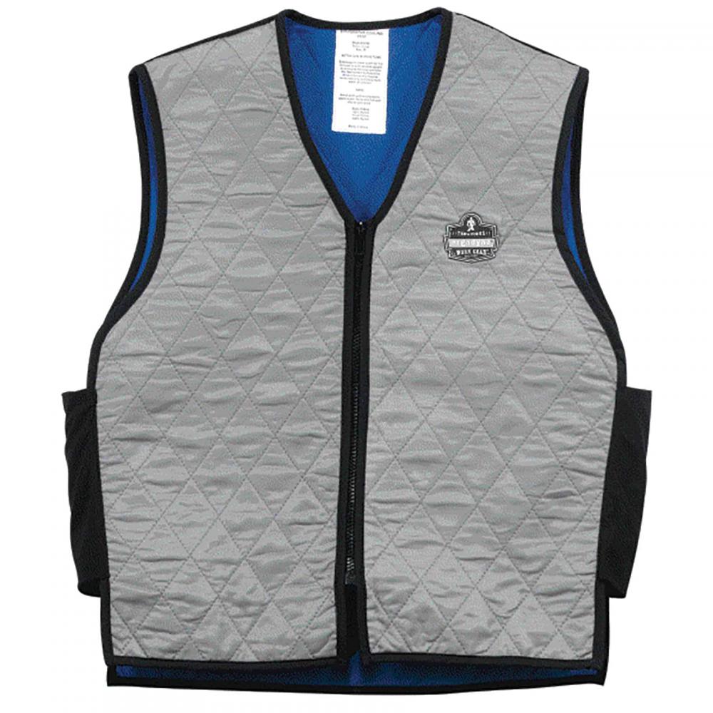 Cooling Vest, Evaporative,  Gray Sz: M