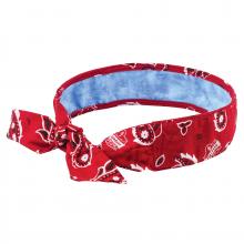 Ergodyne 12563 - Red Western Cooling Bandana Headband - PVA - Tie