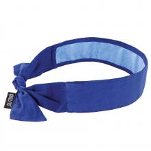 Ergodyne 12567 - Solid Blue Cooling Bandana Headband - PVA - Tie