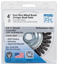 Pferd Inc. 82186 - 4" Stringer Bead Wheel - .020 CS Wire, 5/8-11 Thread