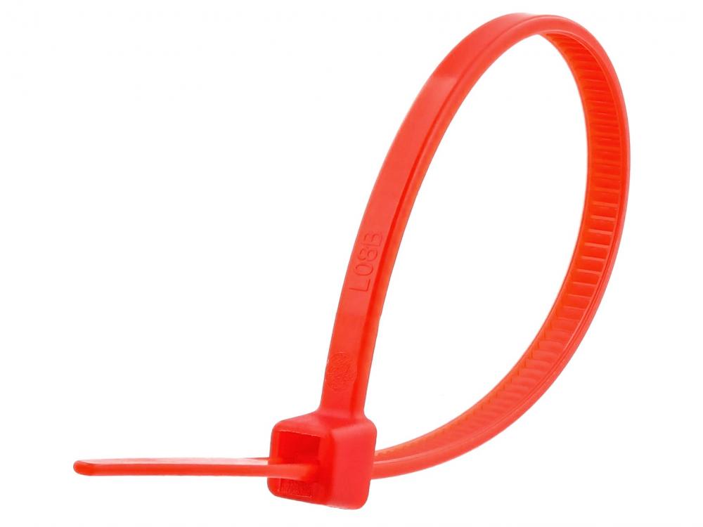 CABLE TIE 7.5Inch 50LB SOLID RED 100PK