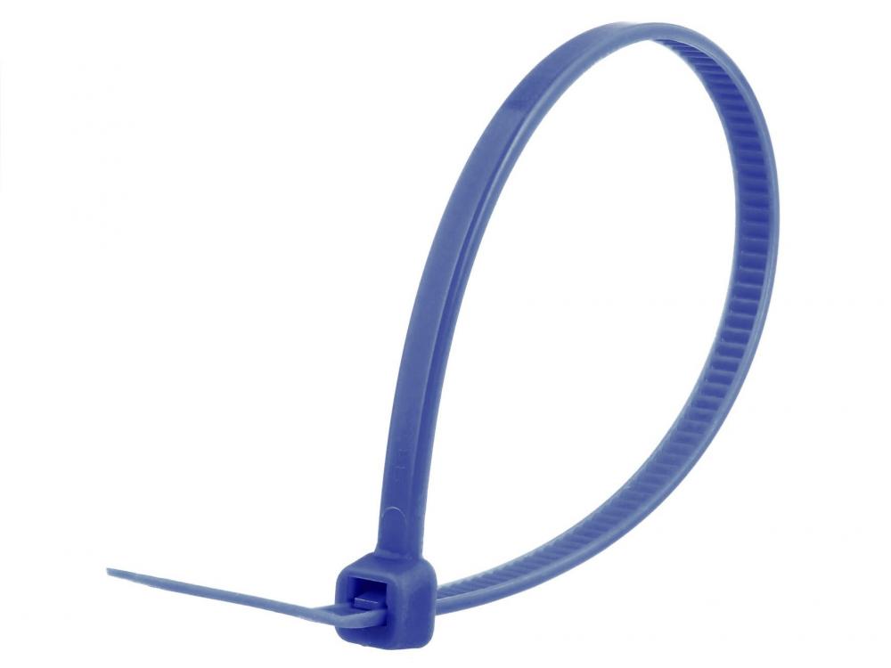 CABLE TIE 7.5Inch 50LB SOLID BLUE 100PK