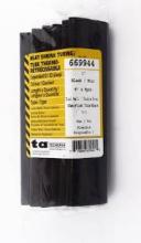 Techspan 669944 - Heat Shrink Tubing, Dual Wall, 1" X 6" Length, Black, 6/Bg