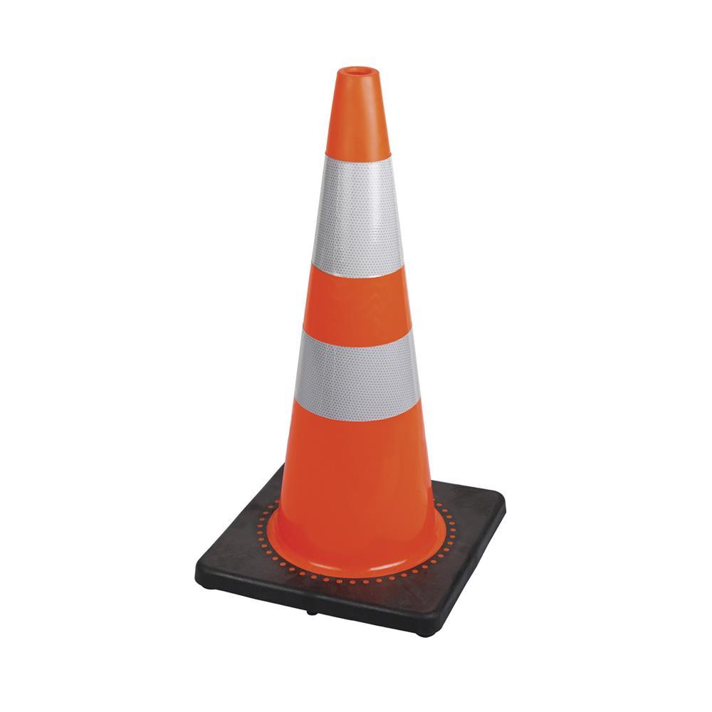 Safety Cone Flexible 28&#34; PVC  (4&#34; & 6&#34; Bands)