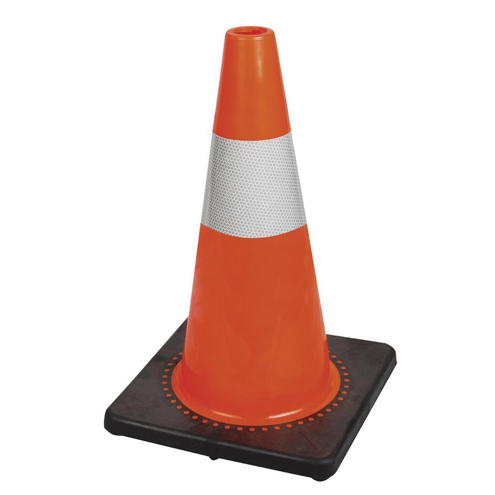 Safety Cone Flexible 18&#34; PVC  (4&#34; Band)