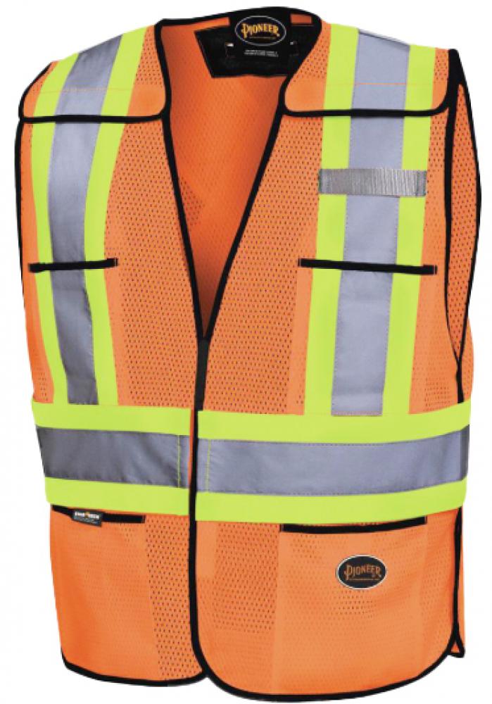 Hi-Viz Safety Tear-Away Vest - Poly Mesh - Hi-Viz Orange - O/S