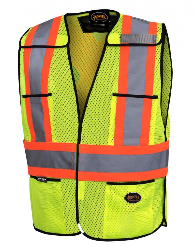 Hi-Viz Safety Tear-Away Vest - Poly Mesh - Hi-Viz Yellow/Green - O/S