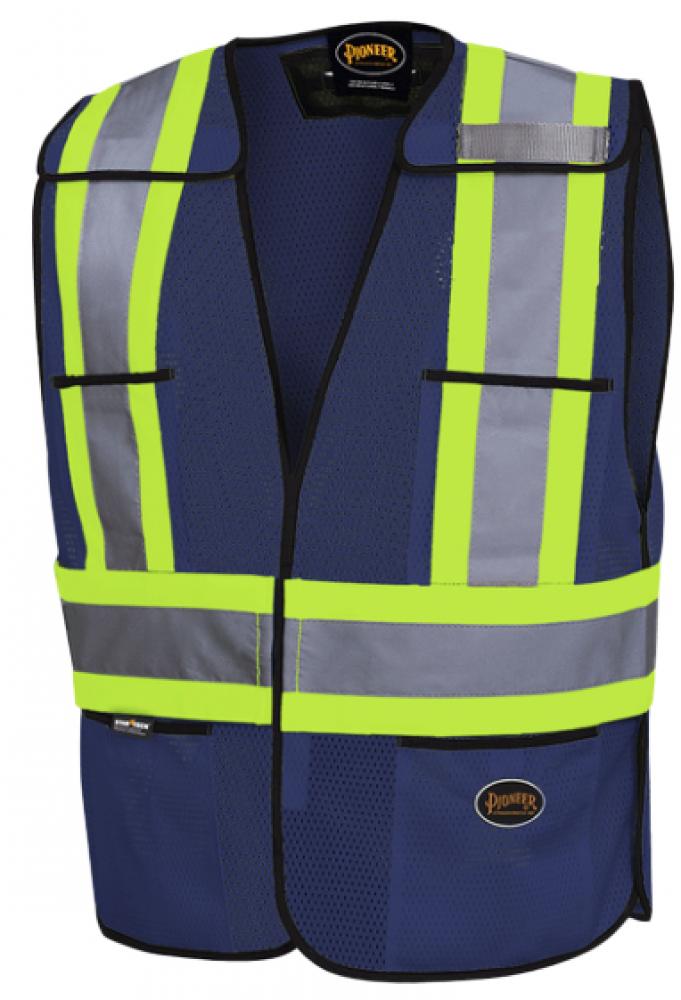 Hi-Viz Safety Tear-Away Vest - Poly Mesh - Royal Blue - O/S