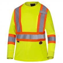 Pioneer V1052860-2XL - Women's Long Sleeve Shirt, Hi Viz Yellow with Reflective Stripes Sz: 2XL