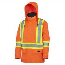 Pioneer V1090150-2XL - Waterproof Jacket Hi-Viz Orange with Reflective Stripes & Detachable Hood; Sz: 2XL