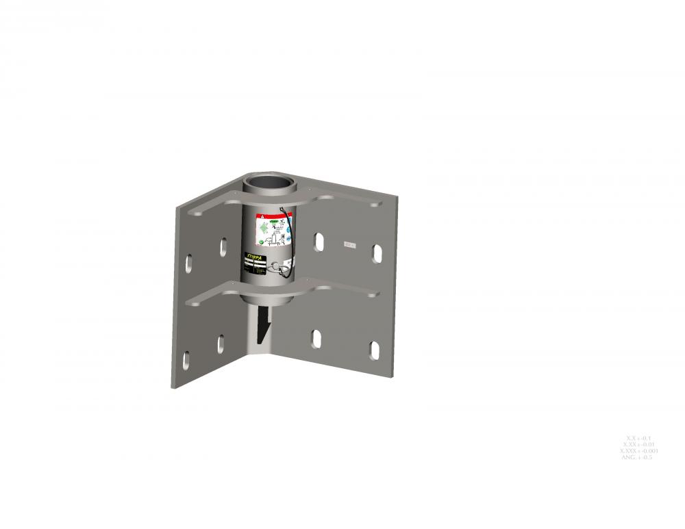 3&#34; Internal Corner Wall Adapter for Davit, 304 Stainless Steel