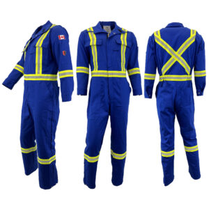 Coverall 8oz F/R Royal Blue C/W Ref Stripes 34T